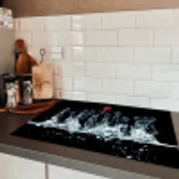 Bessen - Water - Zwart - Fruit - Framboos Inductie beschermer vinyl 3mm klein -sfeer3