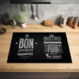 Bistro's Zwarte Bord Inductie beschermer vinyl 3mm klein -sfeer5