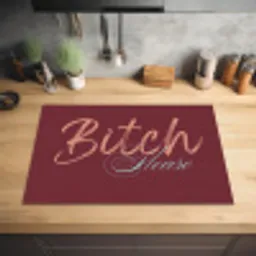 Bitch please - Rood - Blauw Inductie beschermer vinyl 3mm klein -sfeer5