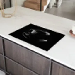 Zwart - Koffie - Kopje Inductie beschermer vinyl 3mm klein -sfeer8