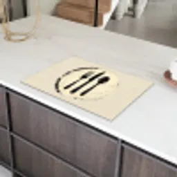 Zwart - Bestek - Rondje Inductie beschermer vinyl 3mm klein -sfeer8