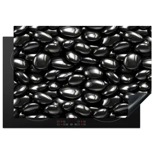 Zwarte - Glans - Stenen Inductie beschermer vinyl 3mm klein 276 -3d