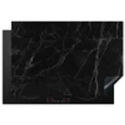 Zwart - Marmer Inductie beschermer vinyl 3mm klein -3d