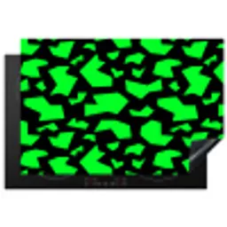 Zwart - Neon - Groen - Patroon Inductie beschermer vinyl 3mm klein 276 -3d