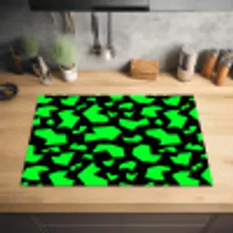 Zwart - Neon - Groen - Patroon Inductie beschermer vinyl 3mm klein 276 -sfeer5
