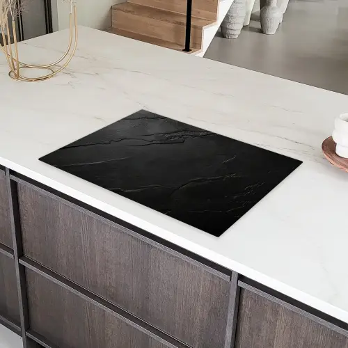 Zwart - Steen - Beton Inductie beschermer vinyl 3mm klein -sfeer8
