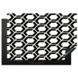 Zwart - Wit - Geometrisch - Patroon Inductie beschermer vinyl 3mm klein 276 -3d