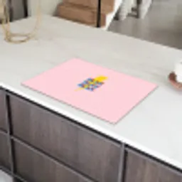 Blah - Bliksem - Roze Inductie beschermer vinyl 3mm klein -sfeer8