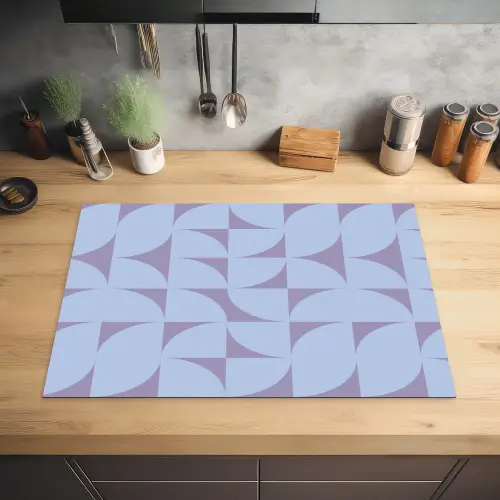 Blokken - Blauw - Paars - Patroon Inductie beschermer vinyl 3mm klein 276 -sfeer5