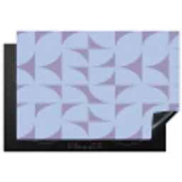 Blokken - Blauw - Paars - Patroon Inductie beschermer vinyl 3mm klein 276 -3d