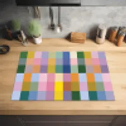 Blokken - Vierkant - Patroon - Gekleurd Inductie beschermer vinyl 3mm klein -sfeer5
