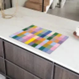 Blokken - Vierkant - Patroon - Gekleurd Inductie beschermer vinyl 3mm klein -sfeer8