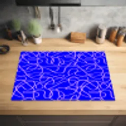 Blauw - Lijnen - Roze - Abstract Inductie beschermer vinyl 3mm klein 276 -sfeer5
