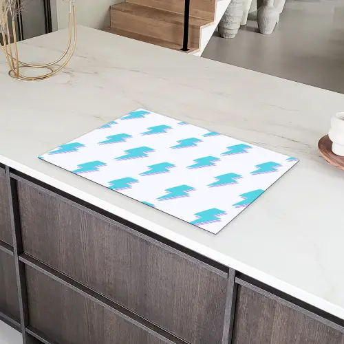 Blauw - Paars - Bliksem Inductie beschermer vinyl 3mm klein 276 -sfeer8