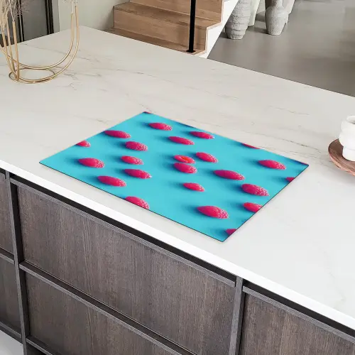 Blauw - Frambozen - Roze Inductie beschermer vinyl 3mm klein 276 -sfeer8