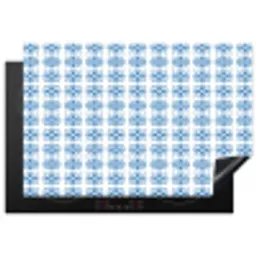 Zee - Sfeer - Blauw - Wit Inductie beschermer vinyl 3mm klein 276 -3d