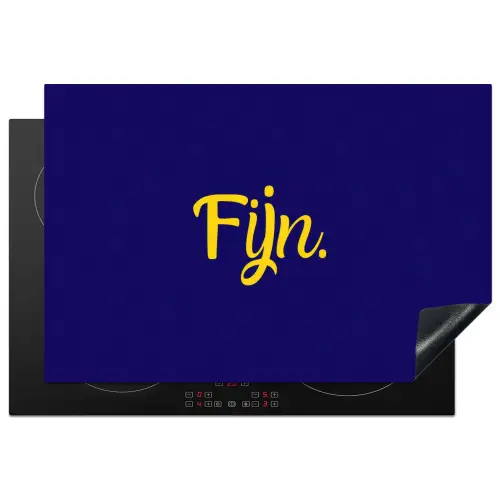 Blauw - Geel - Fijn Inductie beschermer vinyl 3mm klein -3d