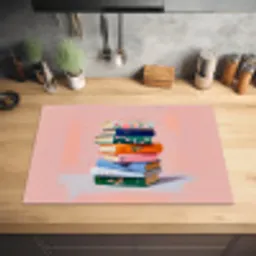 Boeken - Stapel - Kleurrijk Inductie beschermer vinyl 3mm klein -sfeer5