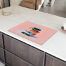 Boeken - Stapel - Kleurrijk Inductie beschermer vinyl 3mm klein -sfeer8