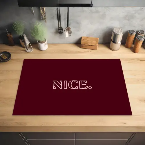 Bordeaux - Nice - minimalistisch Inductie beschermer vinyl 3mm klein -sfeer5