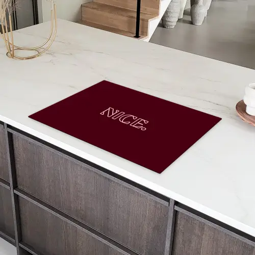 Bordeaux - Nice - minimalistisch Inductie beschermer vinyl 3mm klein -sfeer8