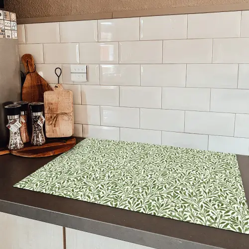Botanisch - Takken - Groen Inductie beschermer vinyl 3mm klein 276 -sfeer3