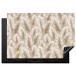 Botanisch - Patroon - Beige Inductie beschermer vinyl 3mm klein 276 -3d