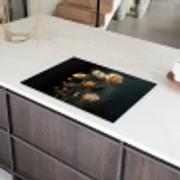 Boeket - Bloemen - Licht - Zwart Inductie beschermer vinyl 3mm klein -sfeer8
