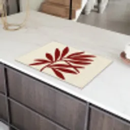 Tak - Bladeren - Rood Inductie beschermer vinyl 3mm klein -sfeer8