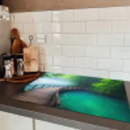 Brug - Water - Rivier - Bos Inductie beschermer vinyl 3mm klein -sfeer3