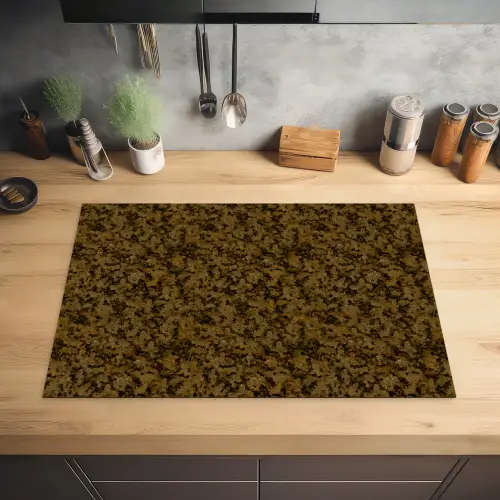Bruin - Vlekken - Graniet Inductie beschermer vinyl 3mm klein 276 -sfeer5