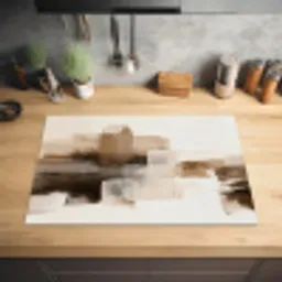 Penseelstreken - Abstract landschap - Rust Inductie beschermer vinyl 3mm klein -sfeer5