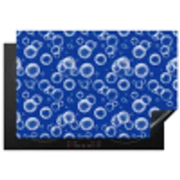Bubbels - Patroon - Blauw Inductie beschermer vinyl 3mm klein -3d