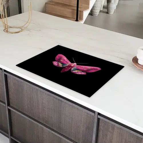 Vlinder - Roze - Nachtvlinder Inductie beschermer vinyl 3mm klein -sfeer8
