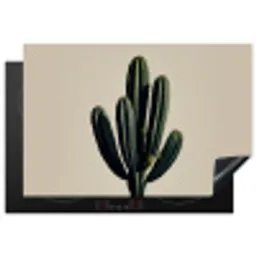Cactus - Subtiel - Groen Inductie beschermer vinyl 3mm klein -3d