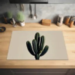 Cactus - Subtiel - Groen Inductie beschermer vinyl 3mm klein -sfeer5