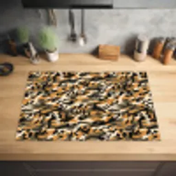 Camouflage - Aardetinten - Patroon Inductie beschermer vinyl 3mm klein 276 -sfeer5
