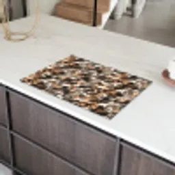 Camouflage - Patroon - Beige - Bruin Inductie beschermer vinyl 3mm klein 276 -sfeer8