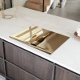 Champagne - Beige - Schaduw - Bubbels Inductie beschermer vinyl 3mm klein -sfeer8