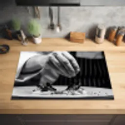 Chef - Garnering - Gerecht Inductie beschermer vinyl 3mm klein -sfeer5