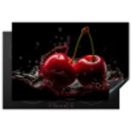 Kersen - Fruit - Water Inductie beschermer vinyl 3mm klein -3d
