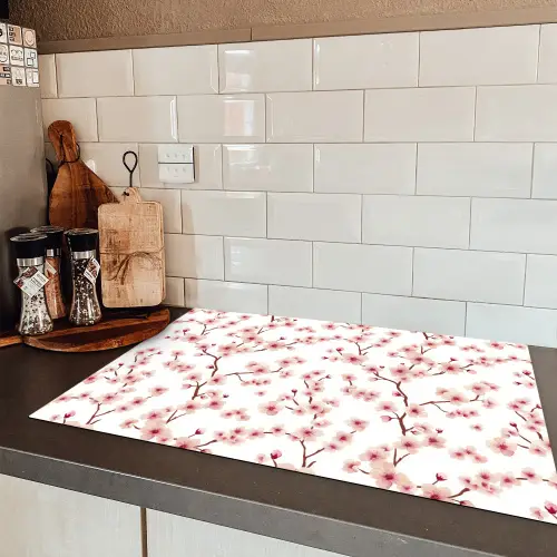 Kersenbloesem - Takken - Roze Inductie beschermer vinyl 3mm klein 276 -sfeer3
