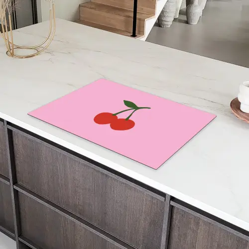 Kersen - Roze - Illustratie Inductie beschermer vinyl 3mm klein -sfeer8