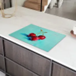 Kersen - Rood - Drie - Geverfd Inductie beschermer vinyl 3mm klein -sfeer8