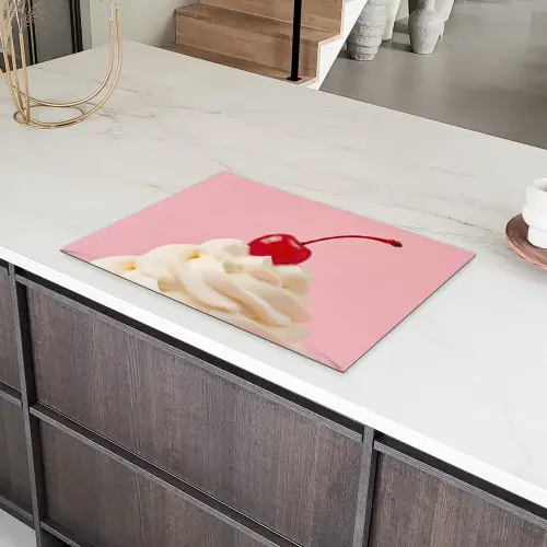 Kers - Slagroom - Roze Inductie beschermer vinyl 3mm klein -sfeer8