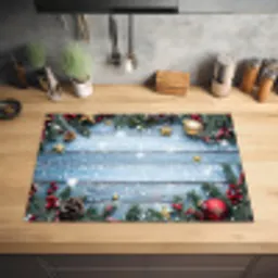 Kerstomlijsting - Sneeuw - Meerkleurig Inductie beschermer vinyl 3mm klein -sfeer5