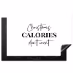 Kerst quote - Winter - Christmas calories - Wit Inductie beschermer vinyl 3mm klein -3d