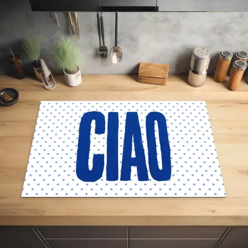 Ciao - Stippen - Roze - Wit Inductie beschermer vinyl 3mm klein -sfeer5