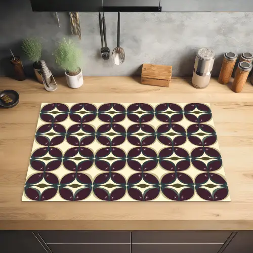 Cirkel - Retro - Kleurrijk Inductie beschermer vinyl 3mm klein 276 -sfeer5
