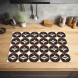 Cirkel - Retro - Kleurrijk Inductie beschermer vinyl 3mm klein 276 -sfeer5